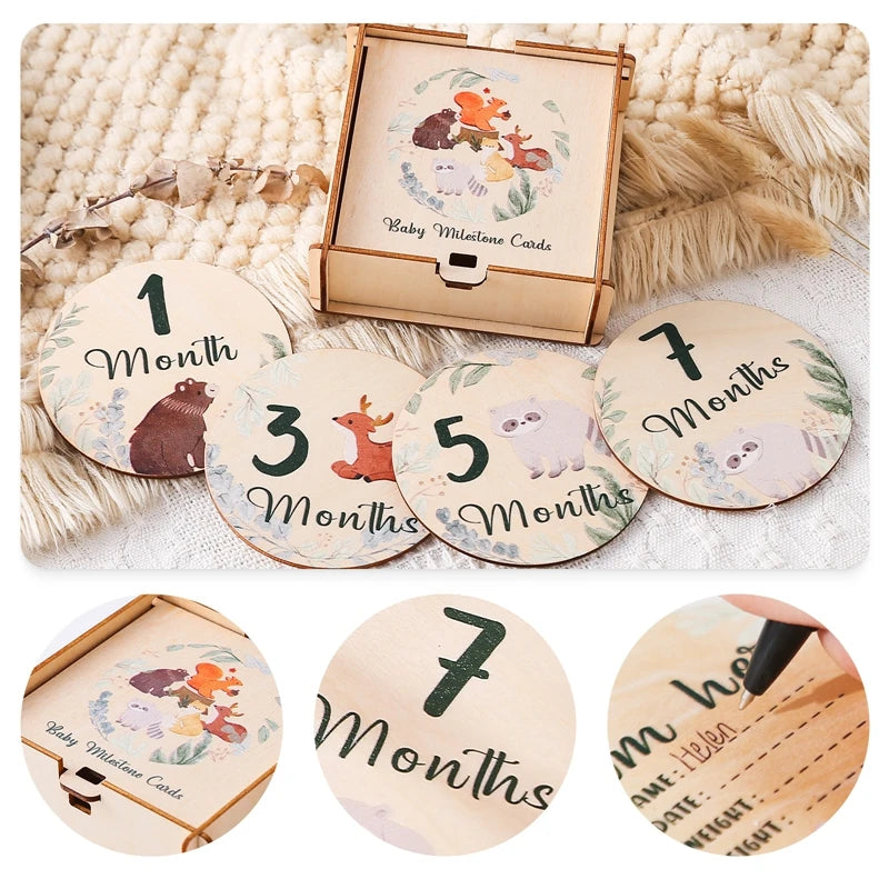 Baby's Wooden Milestone Cards